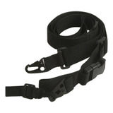 Bandoleira Calibre 12/rifle Tática 3 pontas Mosquetão Cor Preto